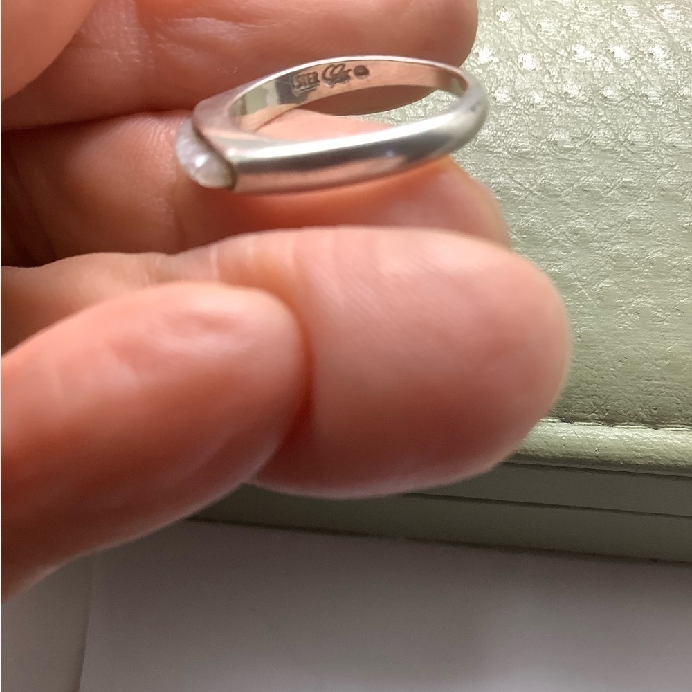 Carolyn Pollack white mosaic sterling silver ring - Picture 4 of 4
